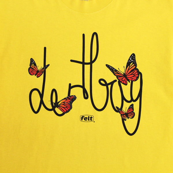 Felt Butterfly Connect T-Shirt (Yellow)