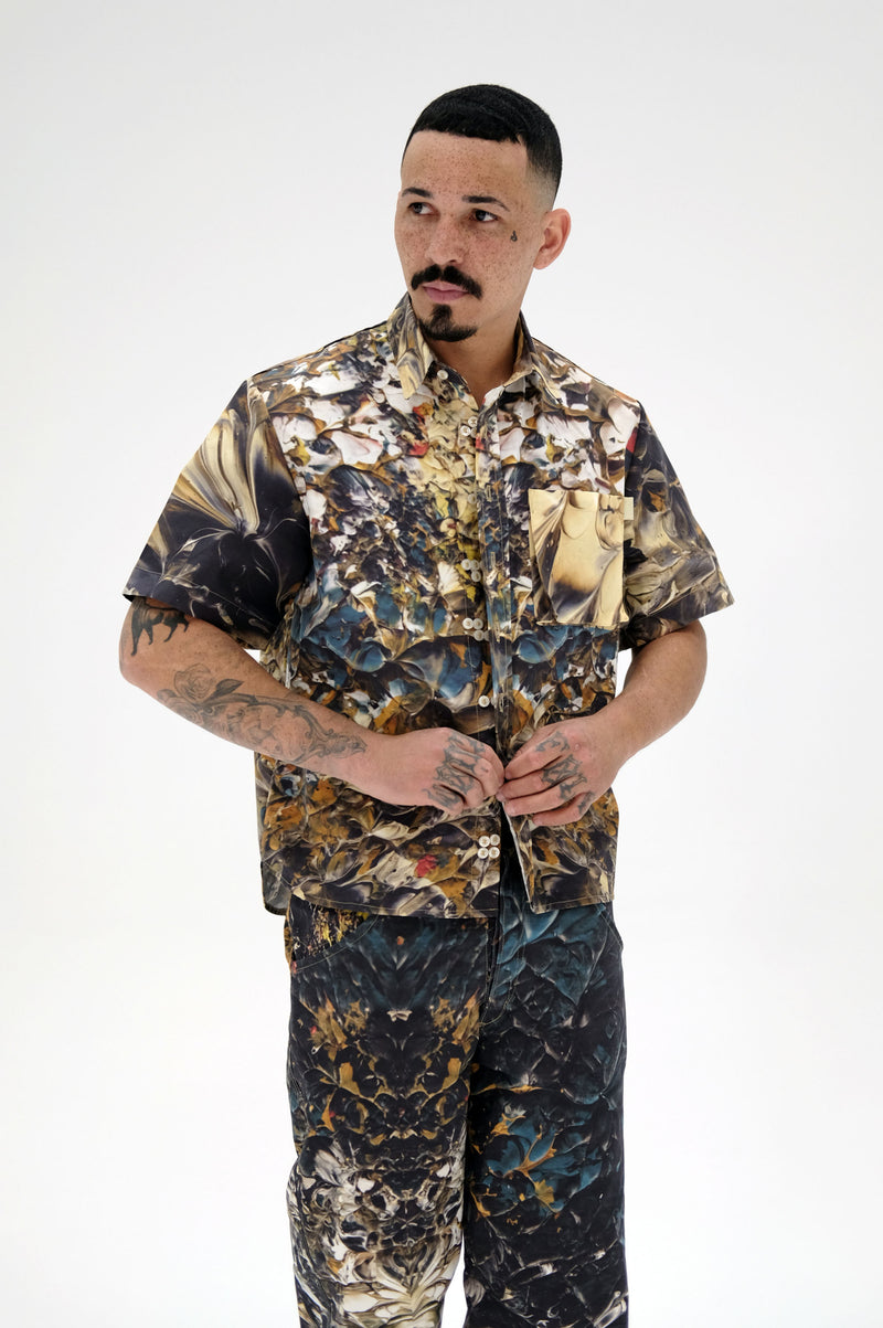 Real Paint Camo Cotton Ripstop Braille Button Up, Canvas Twizt Pants