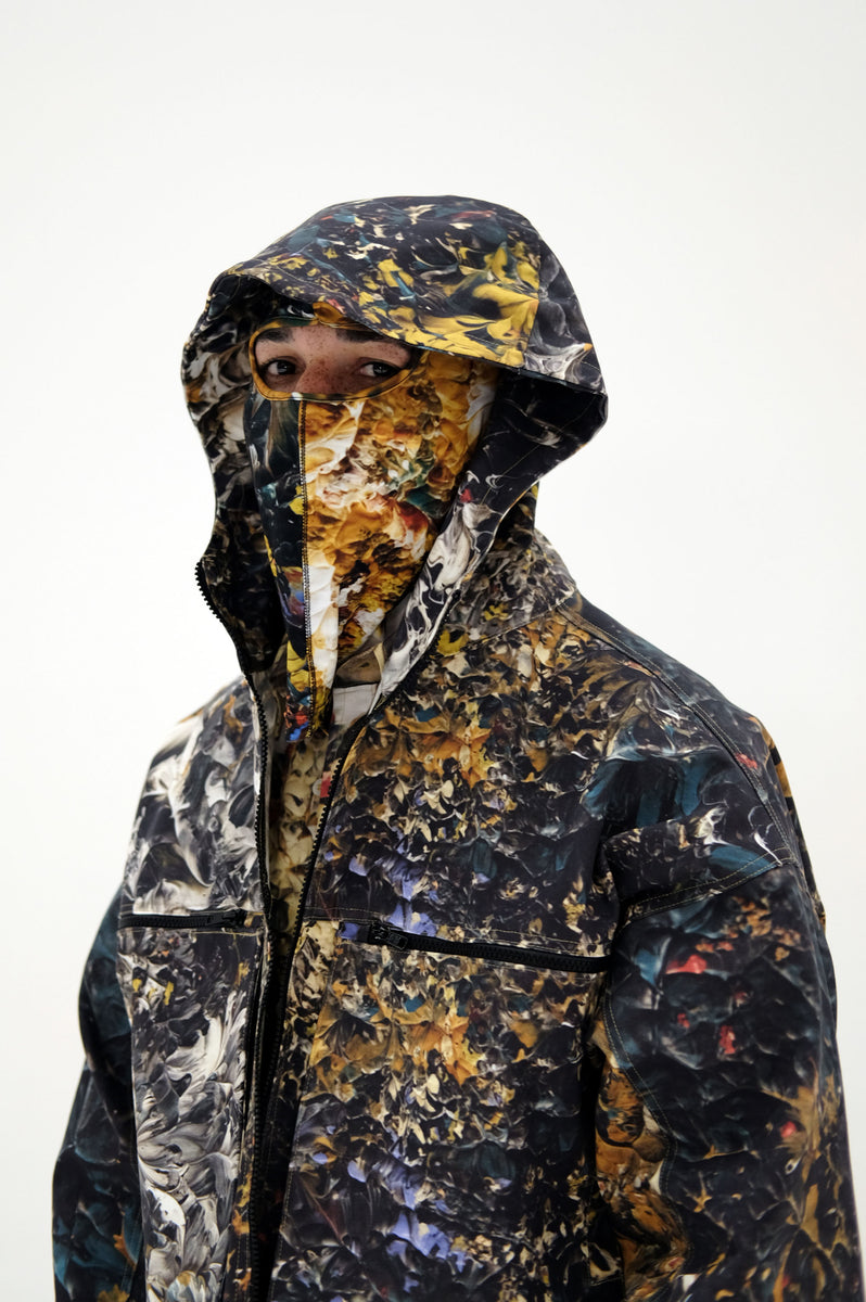 Real Paint Camo Canvas Shorty Jacket, Cotton Ripstop Braille Button Up ...
