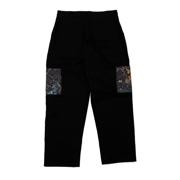 DBU Cargo Pants (Black Canvas Camo Pockets)