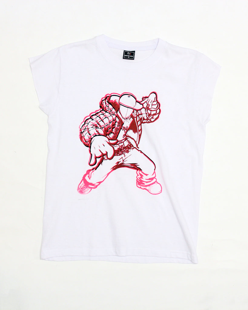 Cut Off Sleeves Two Tone Man Shirt (M)