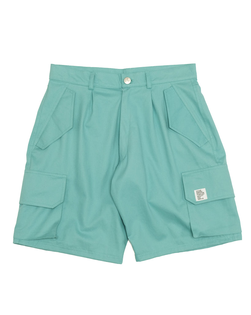 Capacious Short in Sanded Twill (Aqua)