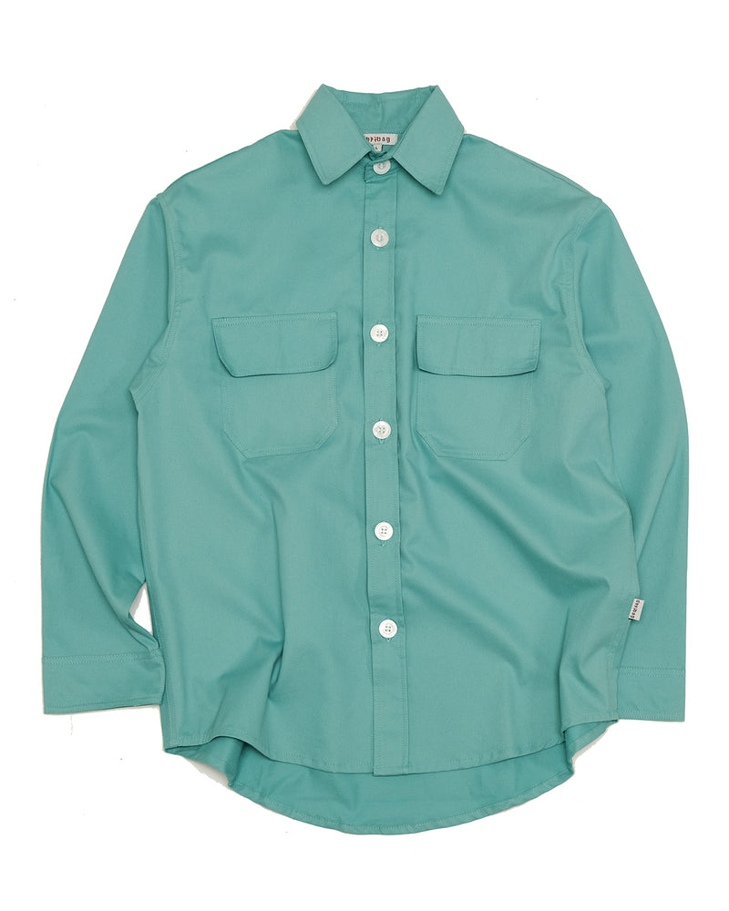 Werk Shirt in Sanded Twill (Aqua)