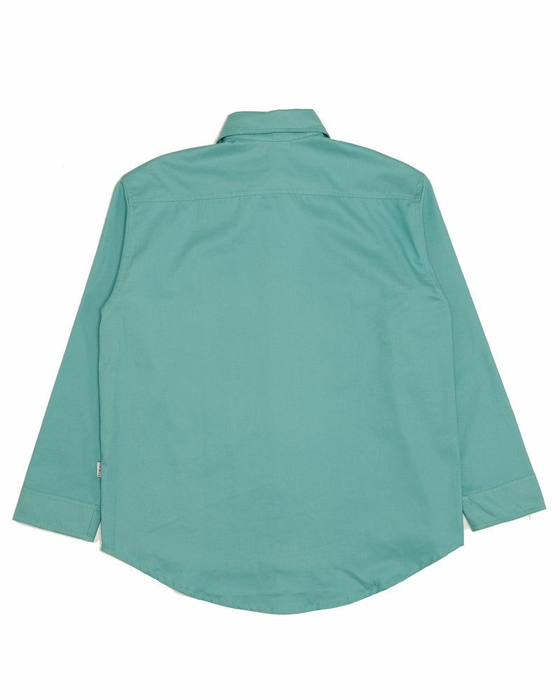 Werk Shirt in Sanded Twill (Aqua)