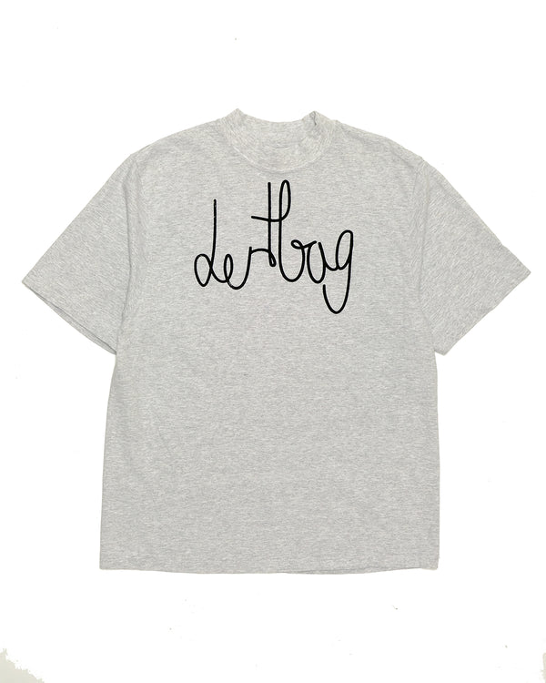 Hand Print Connect Mockneck Ash Tee (Small)