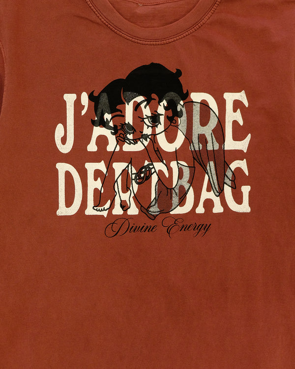 Hand Print Betty Mauve Tee (Small)