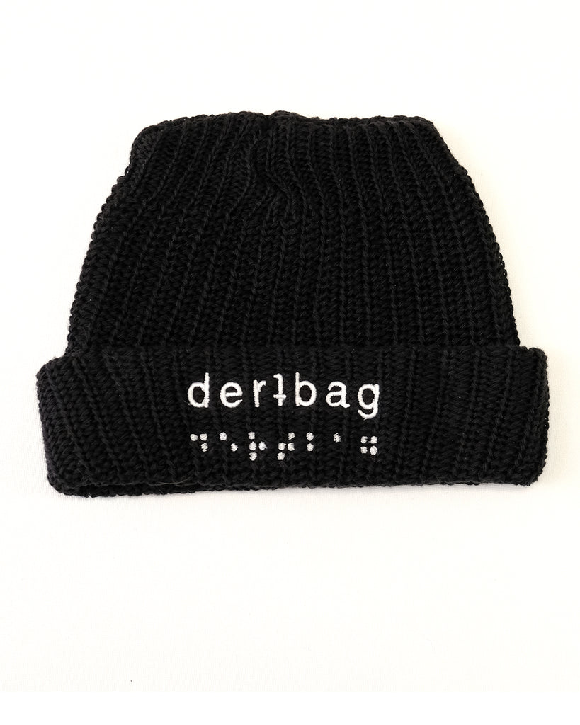 Black Connect/Braille Knit Beanie