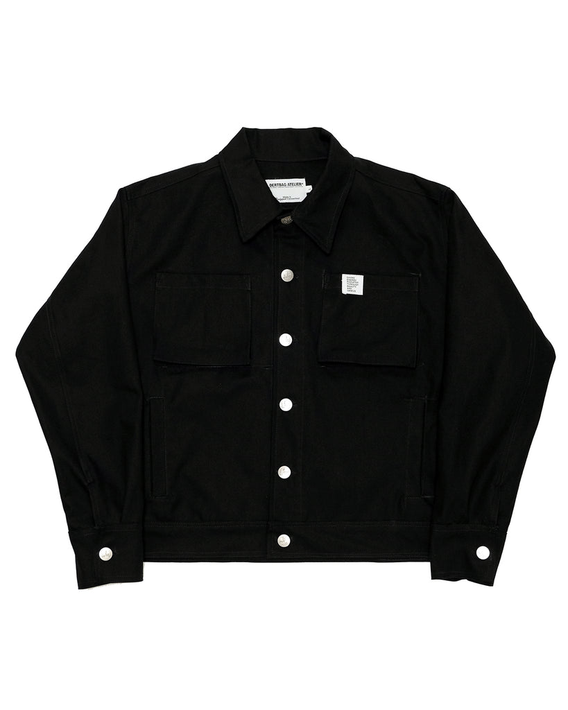 Heavy Canvas Trucker Jacket (Black)