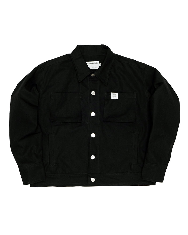 Heavy Canvas Trucker Jacket (Black)