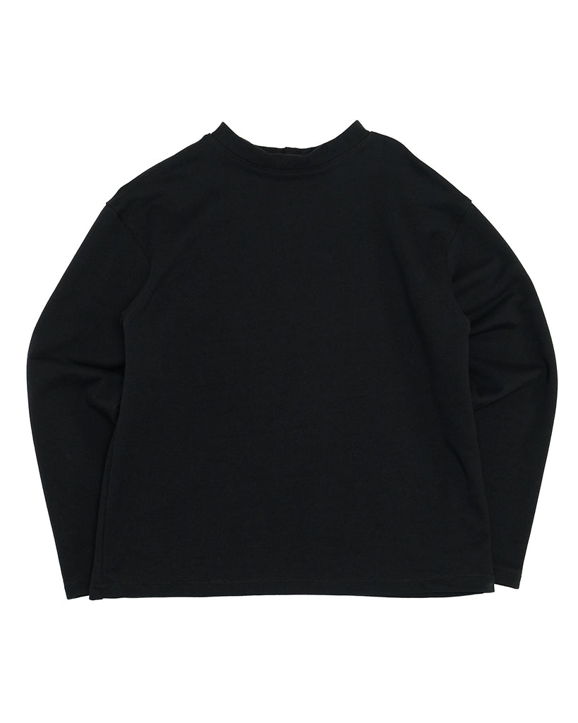 Mockneck Crewneck (Black French Terry)