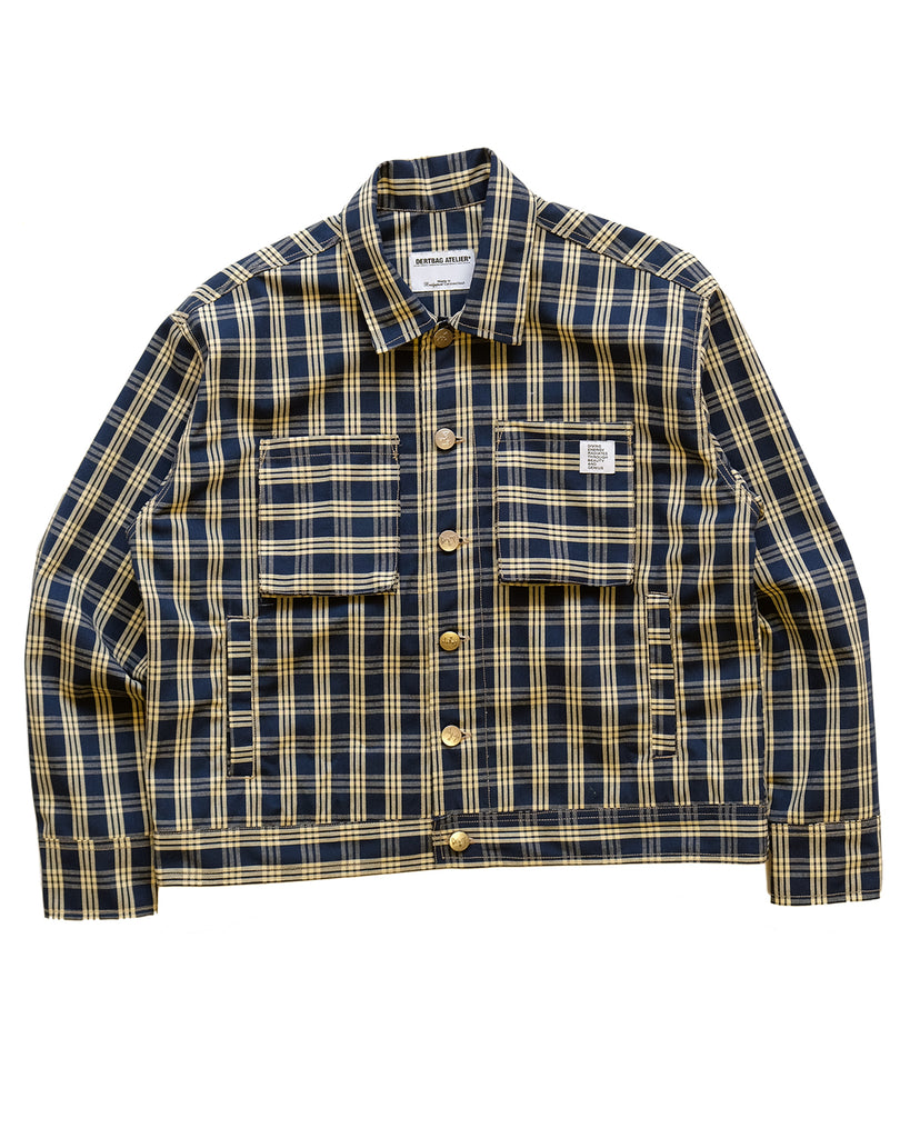 Hawaiian Palaka Trucker Jacket (Blue/Cream) *Sample Large*