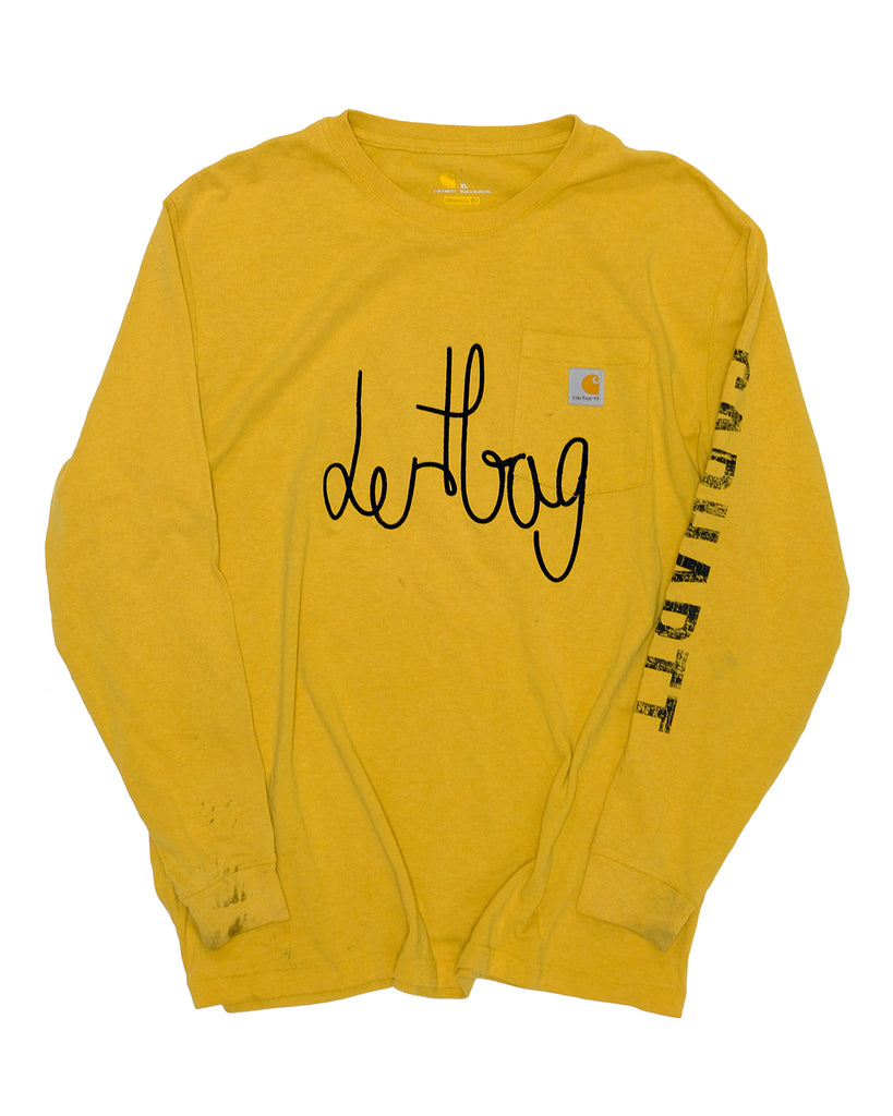 Hand Print Carhartt Yellow Longsleeve (XL)