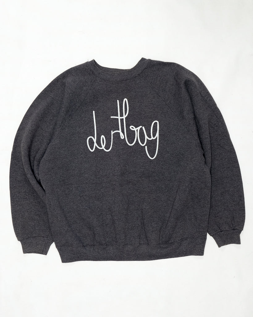 Vintage Charcoal Heather Raglan Crew (XL)