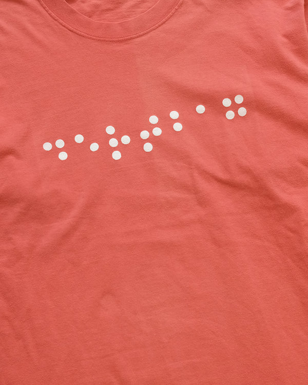 Braille Logo Coral Longsleeve (L)
