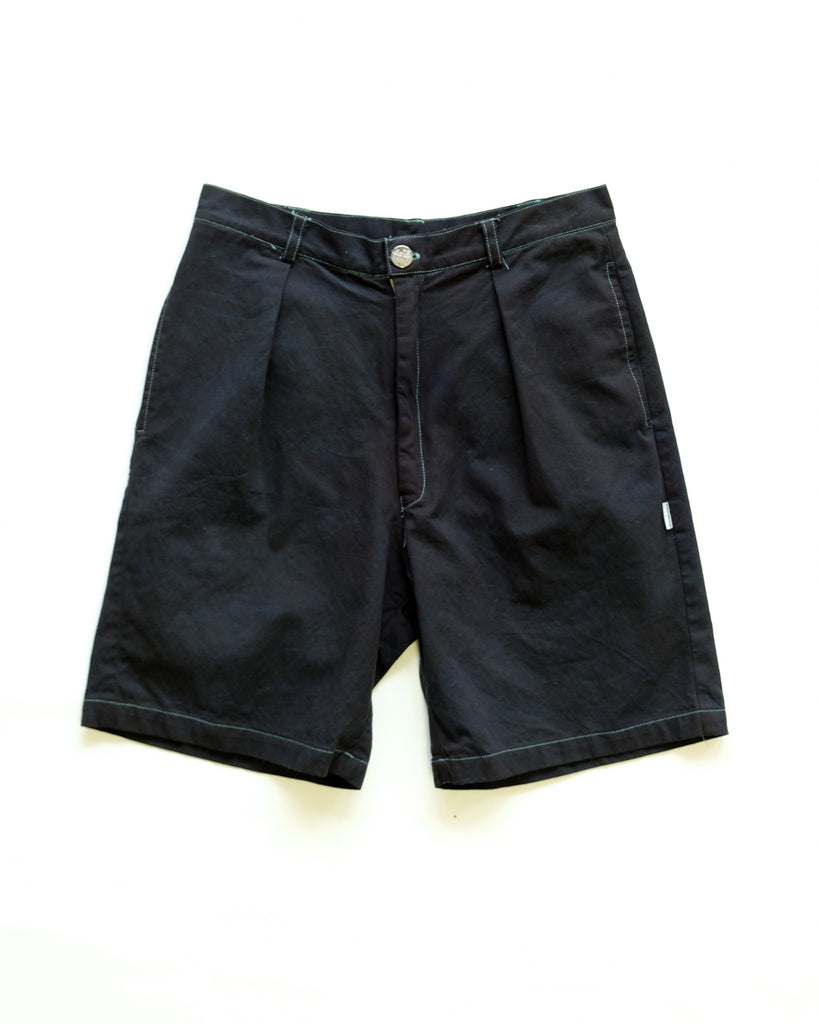 Prototype Overdyed Two Pleat Short (Raven Black)