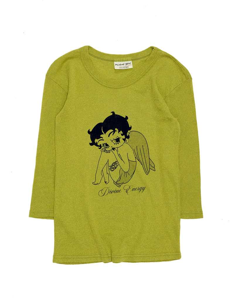 Betty Boop Lime GERL Glitter Half Sleeve (O/S)