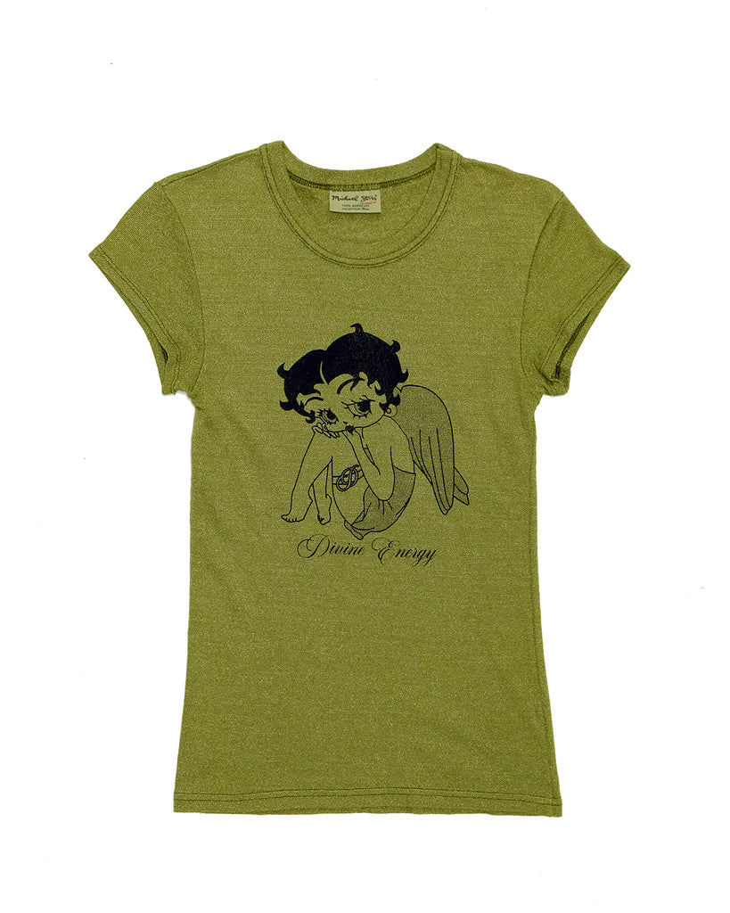 Betty Boop Olive GERL Glitter Tee (O/S) (Copy)