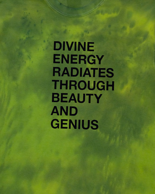 Hand Dyed Yellow Spellout Ball Tee (Medium)