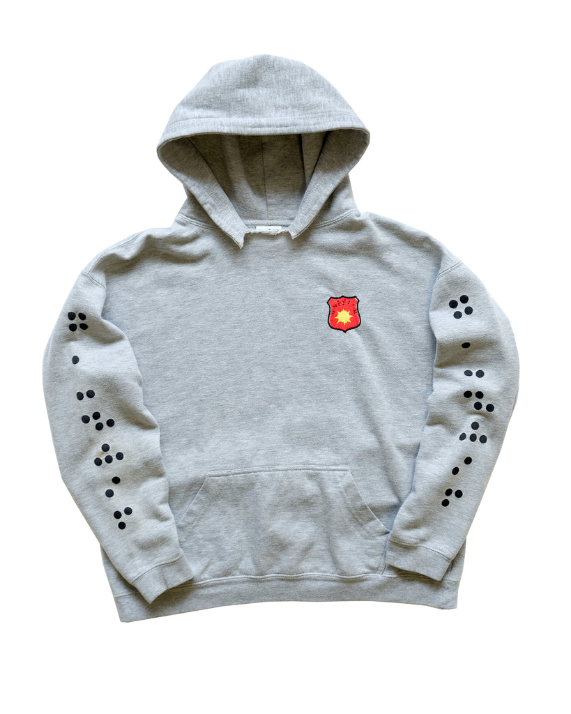 Prototype Heather Grey Braille Star Hoodie (Medium)