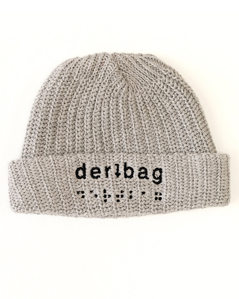 Grey Connect/Braille Knit Beanie