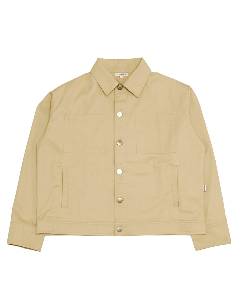 Trucker Jacket in Twill (Pebble)