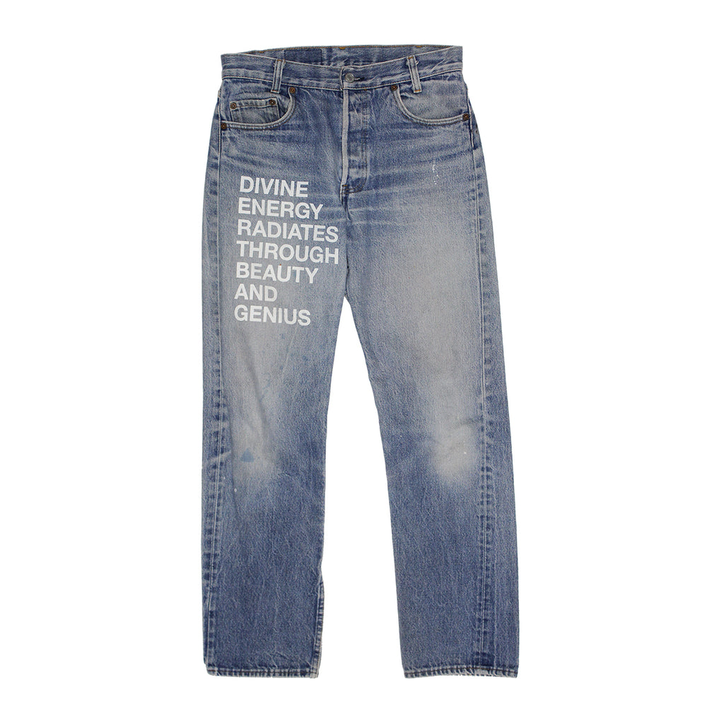 DIVINE ENERGY Faded Blue Jeans 30x30