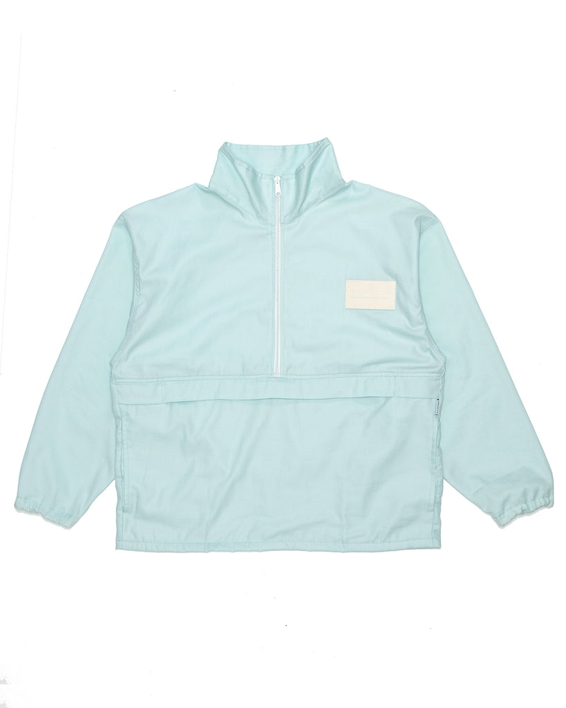 Half Zip Pullover in French Twill (Mist)