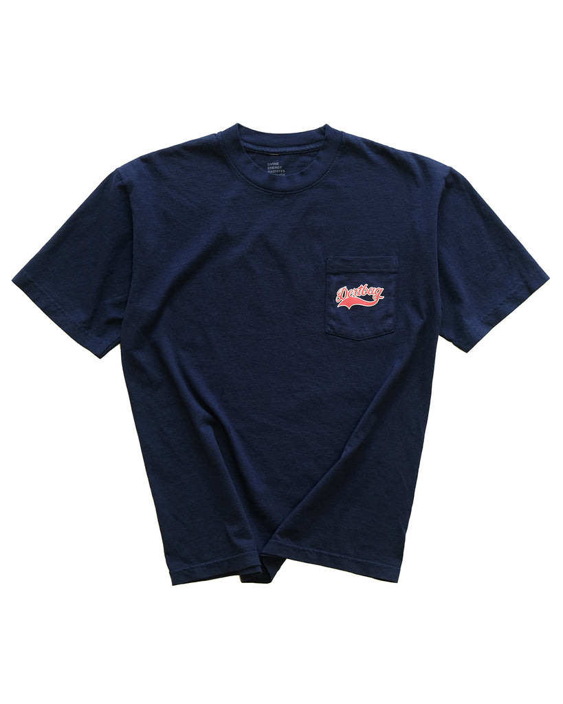 Script Pocket Tee (Navy)