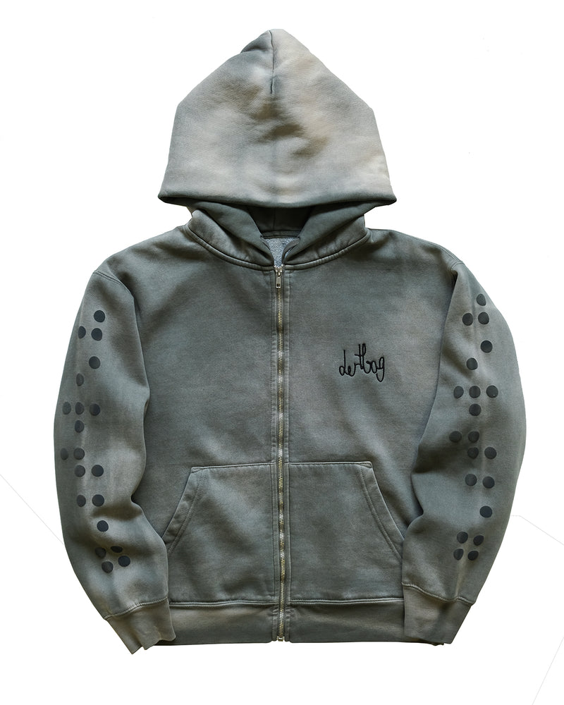 Connect Braille Hoody (Olive Sunfade)