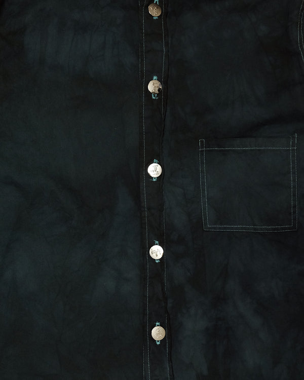 Black Overdyed Shirt Jacket (M)