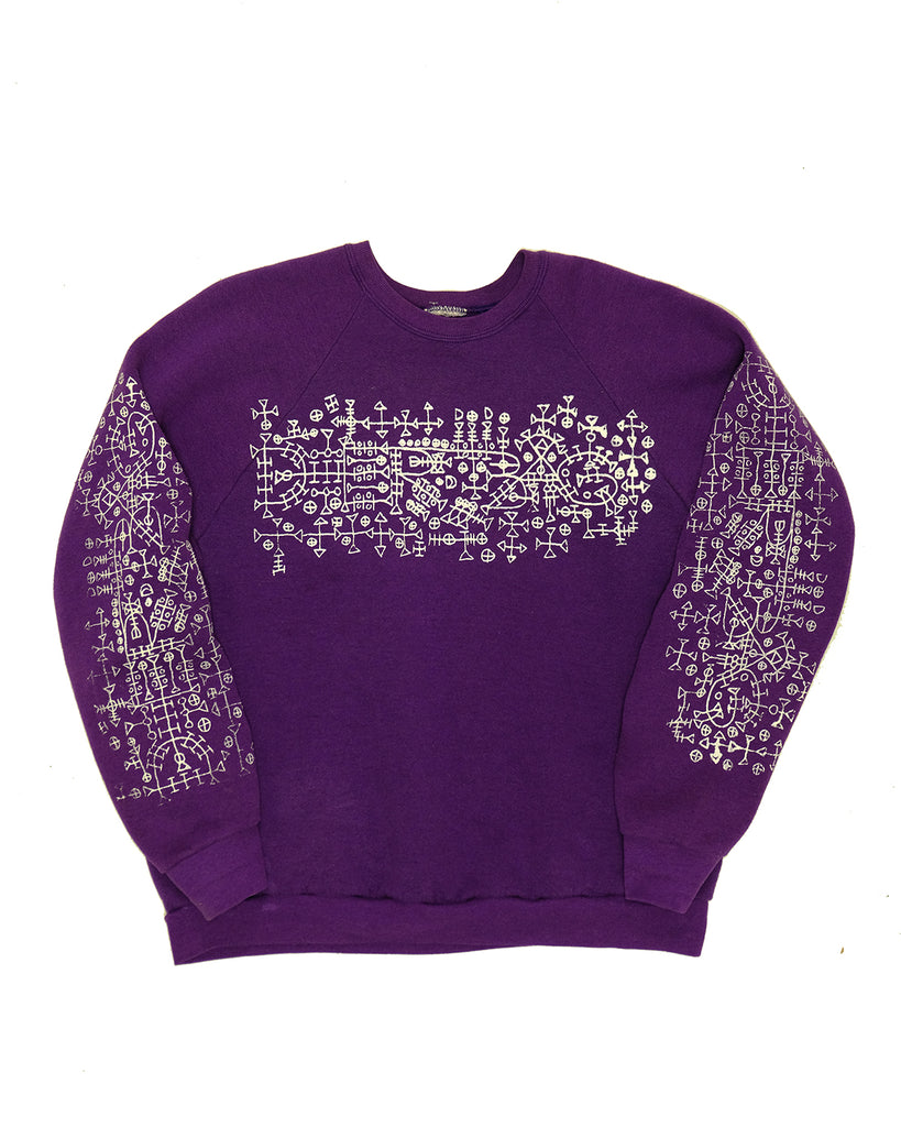 Hand Print Sigil Purple Crewneck (Medium)
