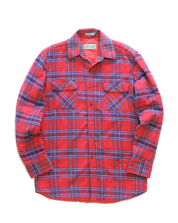 Skull Red Quilted Flannel (Large)