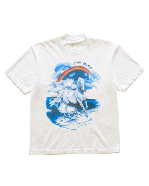 Divine Energy Rainbow Horse T-Shirt (White)