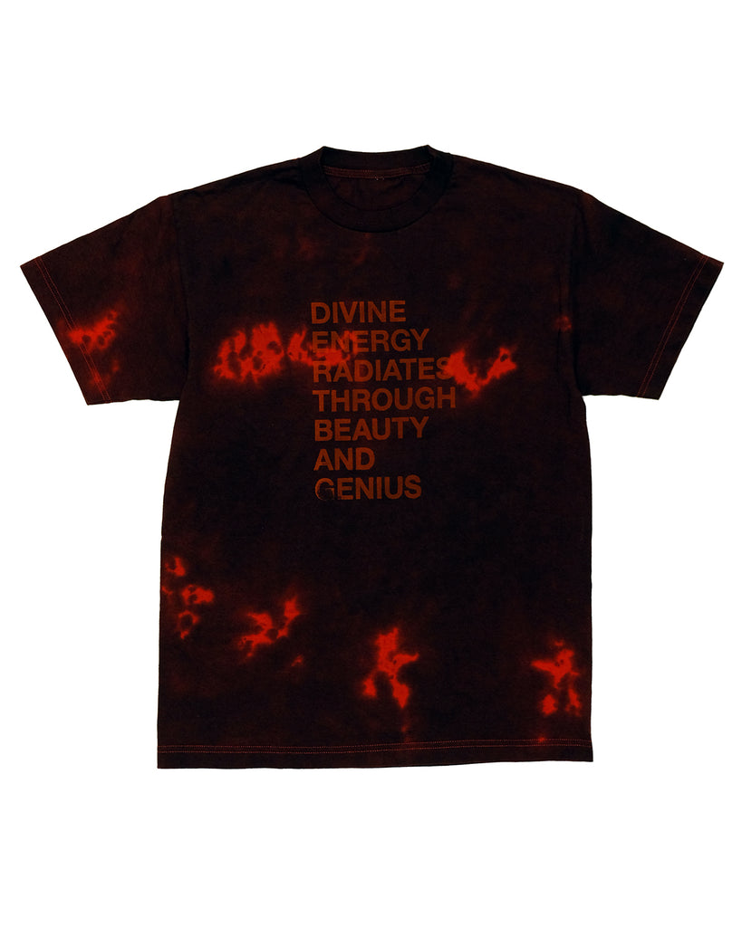 Hand Dyed Red Spellout Tee (Medium)