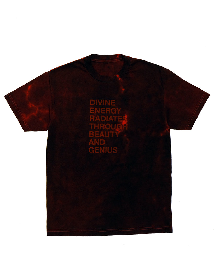 Hand Dyed Red Spellout Tee (Large)