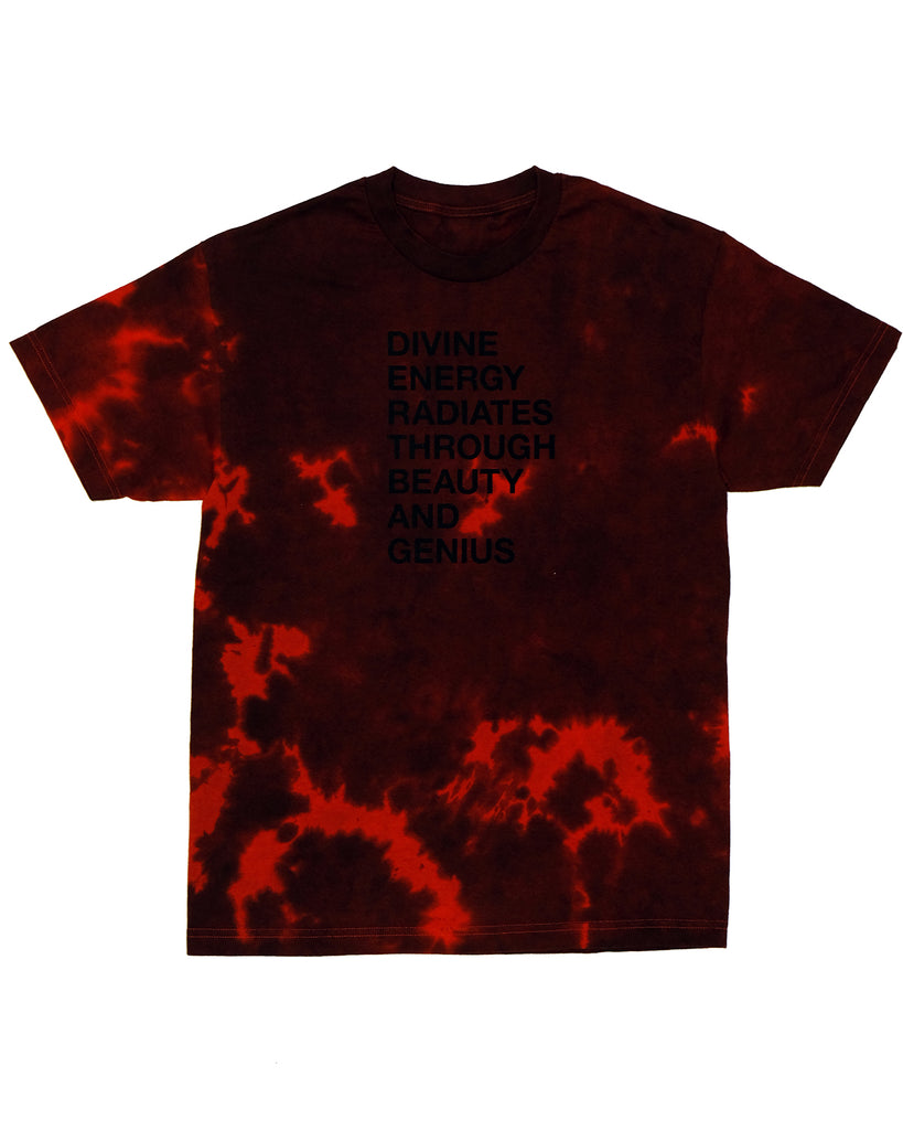 Hand Dyed Red Spellout Tee 2 (Large)