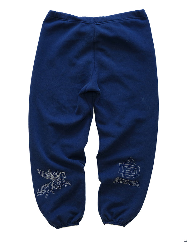 Prototype Embroidered Divine Energy Navy Sweatpants (Large)