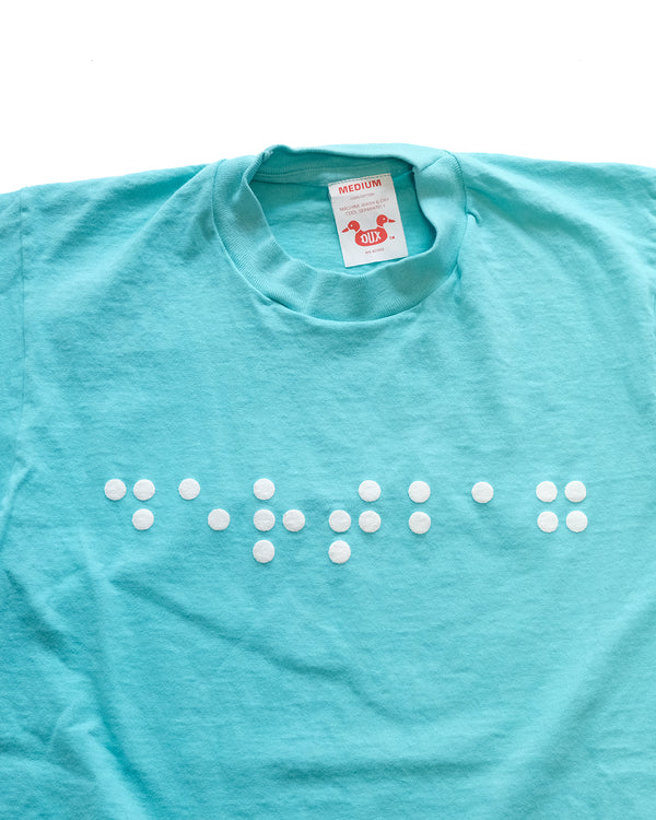 Teal Braille Tee (M 17x27)
