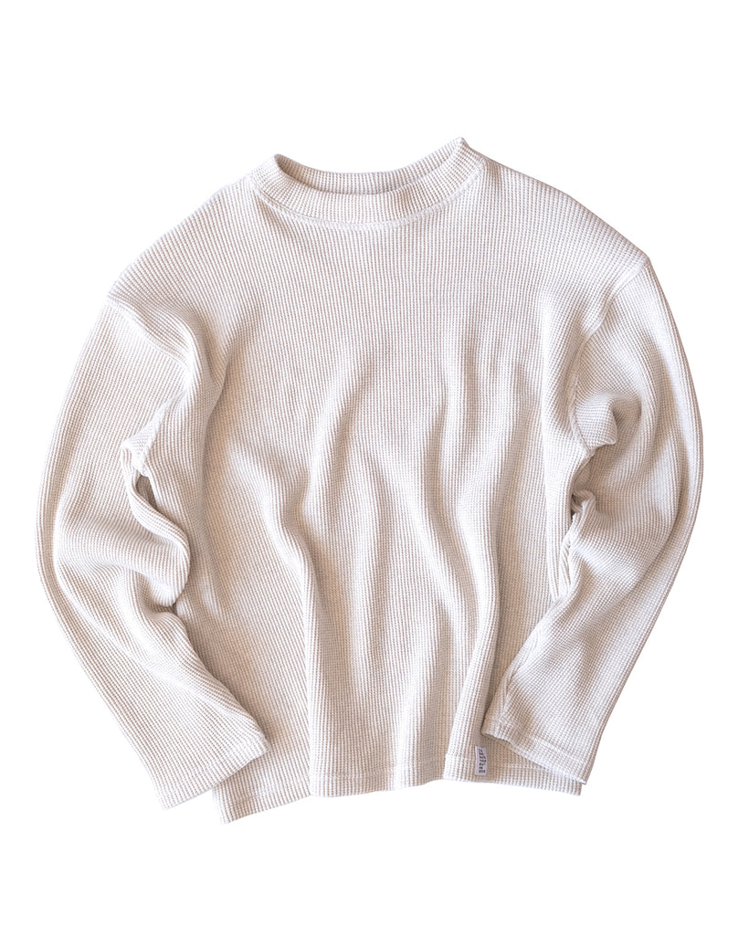 Mockneck in Japanese Cotton Thermal (Oatmeal)