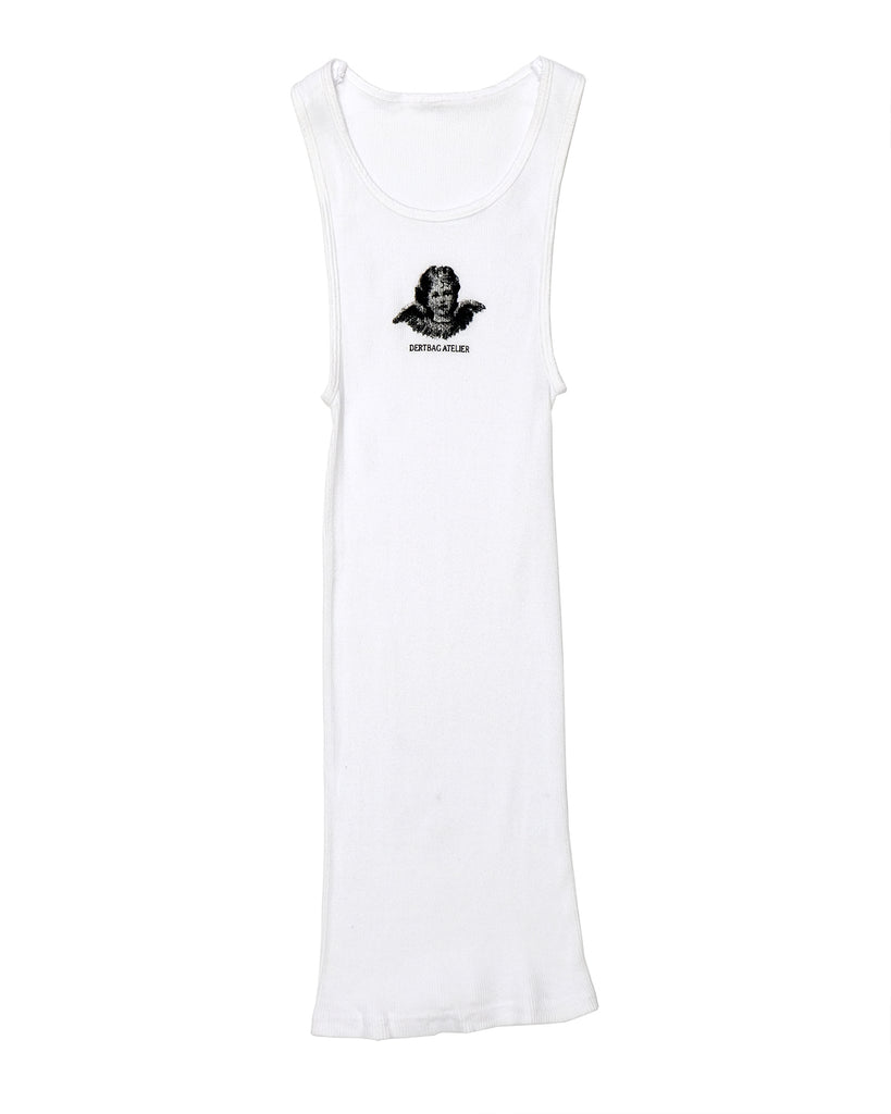 Atelier Angel Ribbed Tank Top (White)