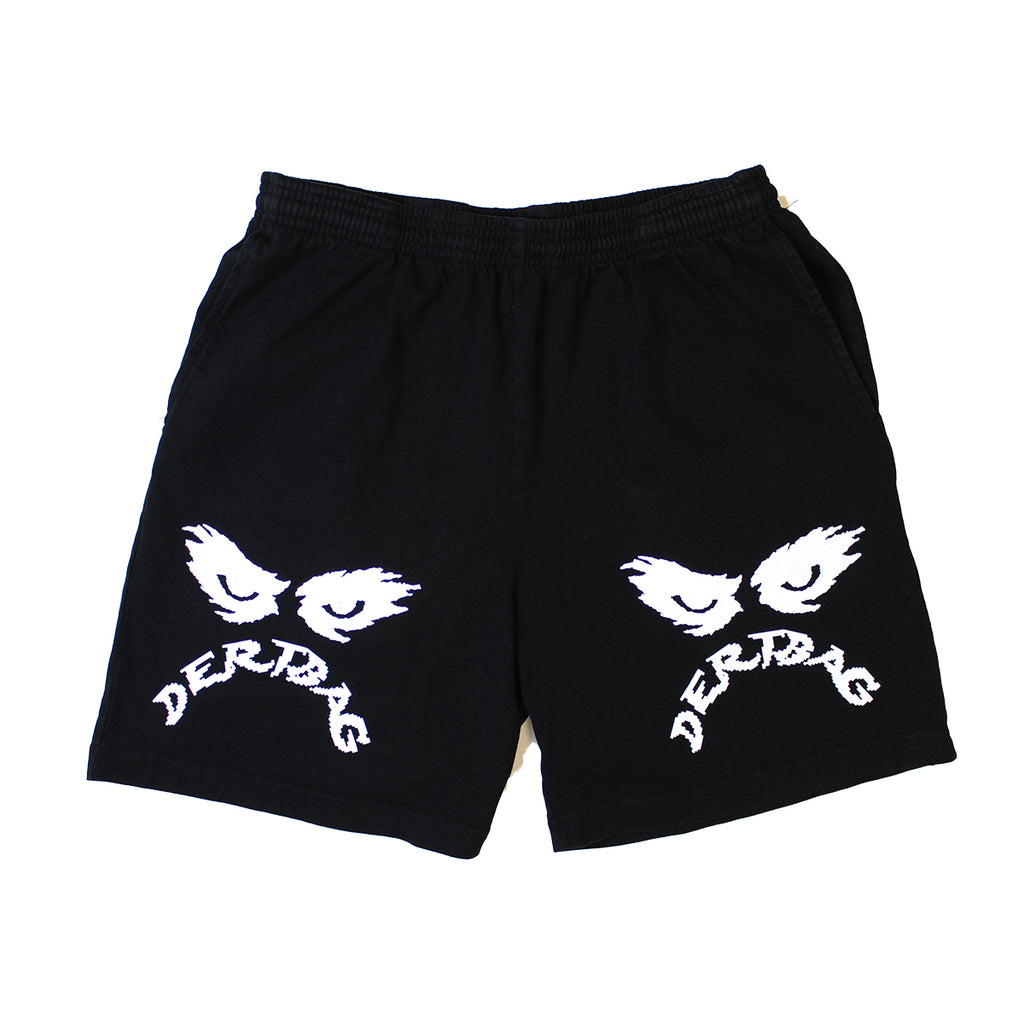 ALIEN EYES BLACK COTTON SHORTS