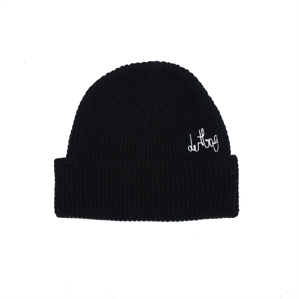 BLACK CONNECT ECO WAFFLE KNIT BEANIE