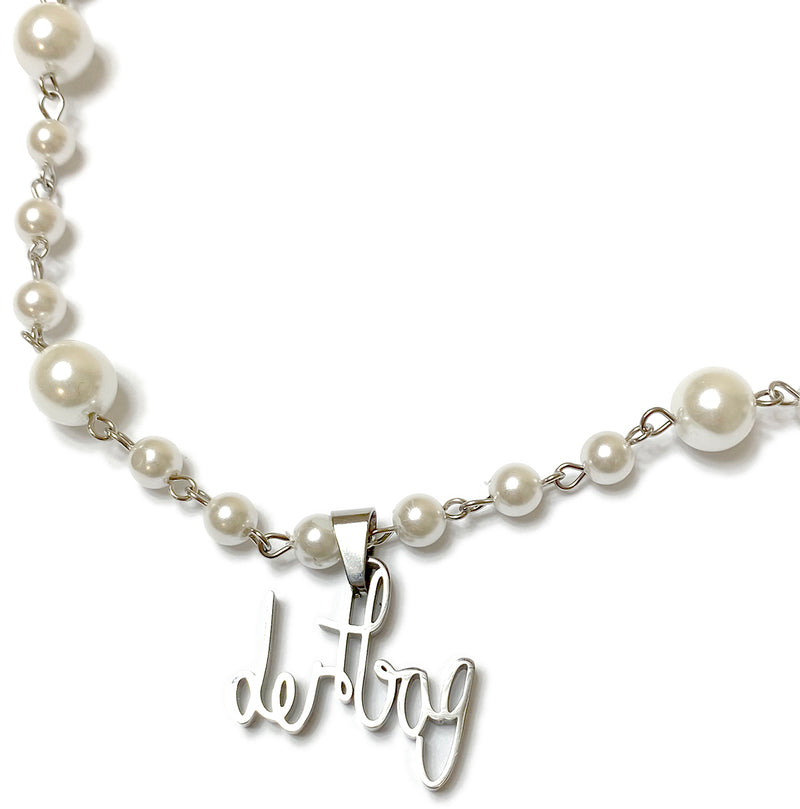 Stainless Steel Connect Pearl Necklace